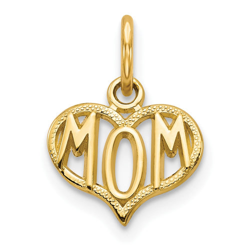 10K MOM in Heart Charm