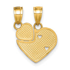 10K BIG SIS / LIL SIS 2-Piece Break-Apart Heart Charm
