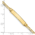 10k Polished Solid Chain/Solid Plate Anchor Link 25x5mm Plate ID Bracelet