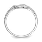 10k White Gold Polished Ladies Celtic Knot Ring