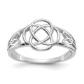 10k White Gold Polished Ladies Celtic Knot Ring