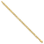 10k Diamond-cut Heart 7 inch Bracelet