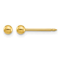 Inverness Stainless Steel 24K Gold-plated 3mm Ball Post Piercing Earrings