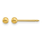 Inverness Stainless Steel 24K Gold-plated 3mm Ball Post Piercing Earrings