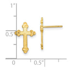 10k Budded Cross Post Earrings