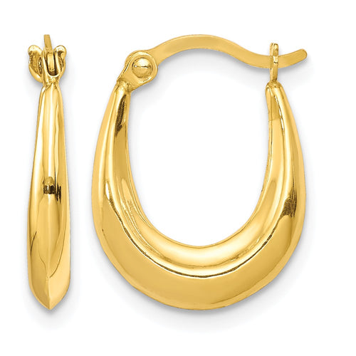 10K Hollow Hoop Earrings