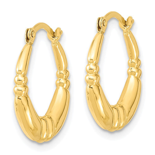 10k Polished Hoop Earrings