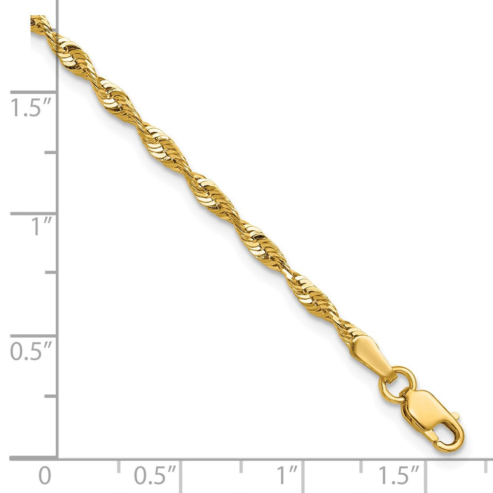 10k 2.5mm Ultra D/C Lightweight Rope Chain
