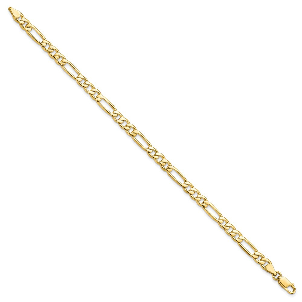 10k 5.25mm Fancy Polished Figaro Link Bracelet