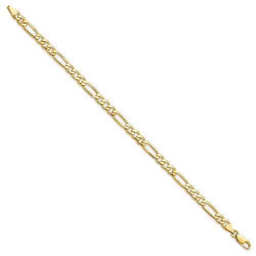10k 5.25mm Fancy Polished Figaro Link Bracelet