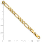 10k 5.25mm Fancy Polished Figaro Link Bracelet