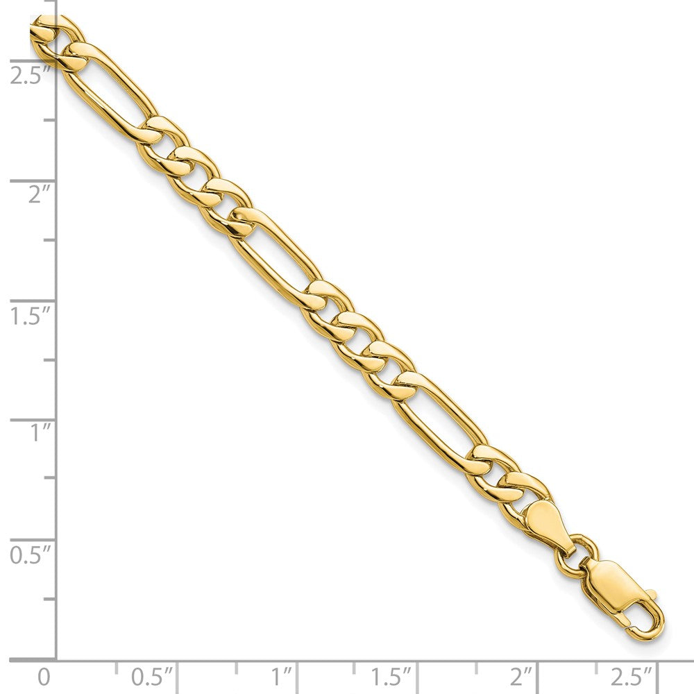 10k 5.25mm Fancy Polished Figaro Link Bracelet