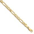 10k 5.25mm Fancy Polished Figaro Link Bracelet