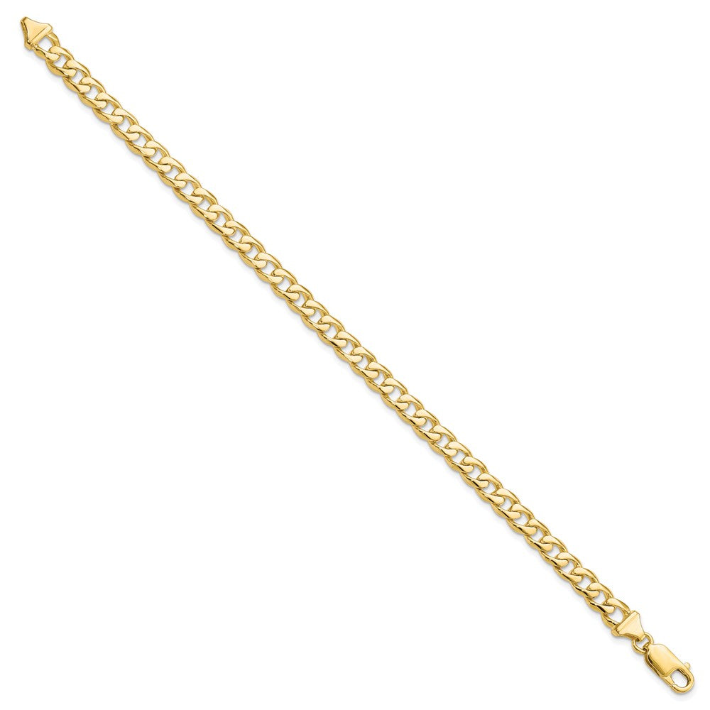 10k 5.8mm Hand-polished Fancy Curb Link 8 inch Bracelet