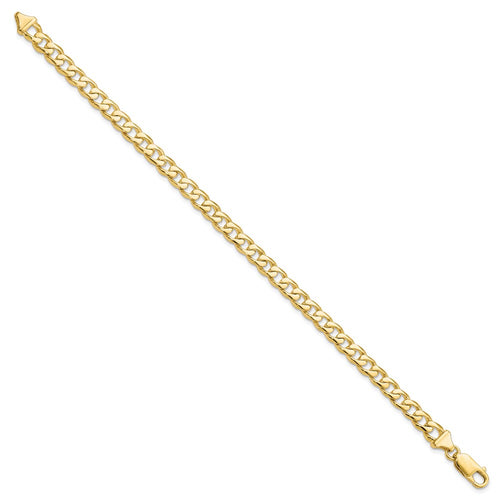 10k 5.8mm Hand-polished Fancy Curb Link 8 inch Bracelet