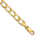 10k 7.4mm Satin and Diamond-cut Fancy Link 8 inch Bracelet