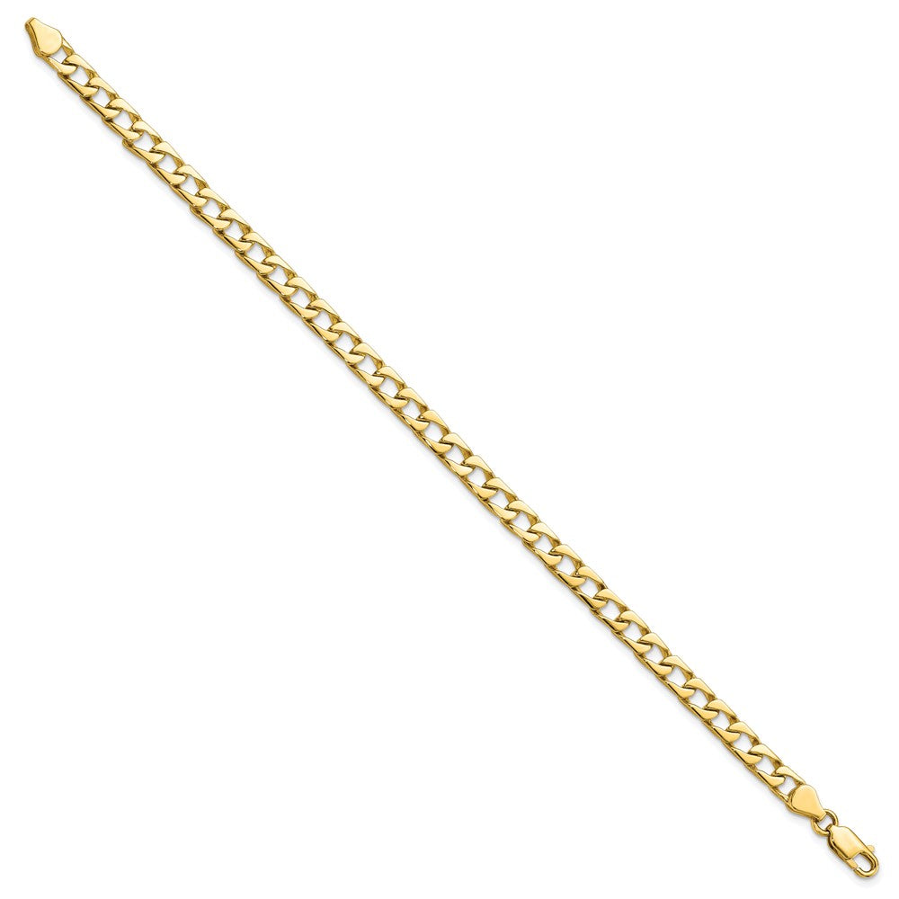 10k 5mm Fancy Polished Curb Link 8 inch Bracelet