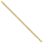 10k 5mm Fancy Polished Curb Link 8 inch Bracelet