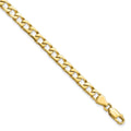 10k 5mm Fancy Polished Curb Link 8 inch Bracelet