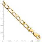 10k 5.75mm Fancy Polished Link 8 inch Bracelet