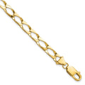 10k 5.75mm Fancy Polished Link 8 inch Bracelet