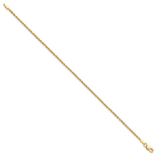 10k 1.5mm Diamond-cut Rope Chain