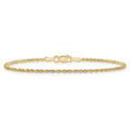10k 1.5mm Diamond-cut Rope Chain