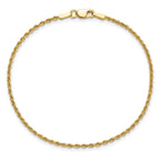 10k 1.5mm Diamond-cut Rope Chain