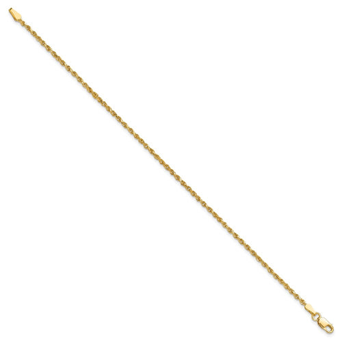 10k 1.75mm Diamond-cut Rope Chain