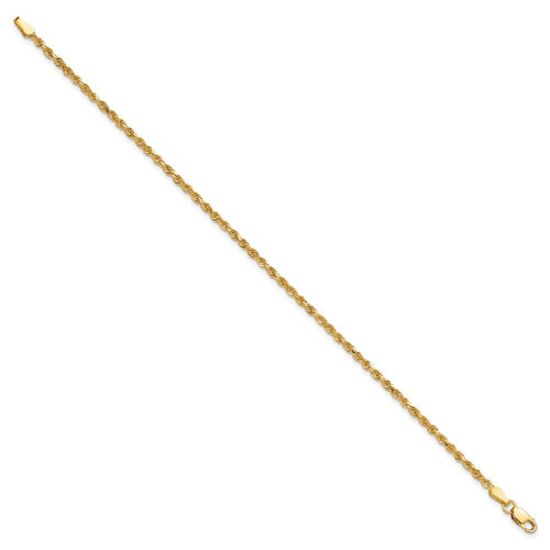 10k 2.0mm Diamond-cut Rope Chain