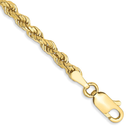 10k 3.0mm Diamond-cut Rope Chain