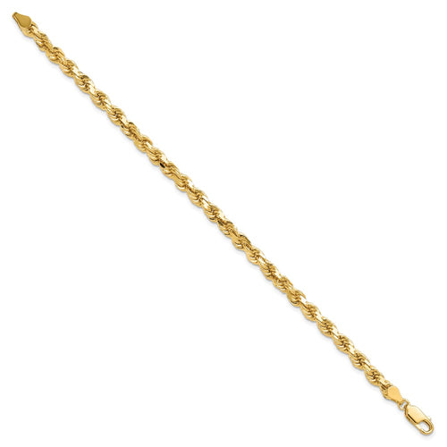 10k 4.5mm Diamond-cut Rope Chain