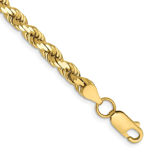 10k 4.5mm Diamond-cut Rope Chain
