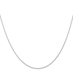 10k White Gold .5mm Carded Cable Rope Chain