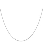 10k White Gold .42mm Carded Curb Chain