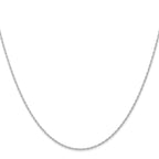 10k White Gold .95mm Carded Cable Rope Chain