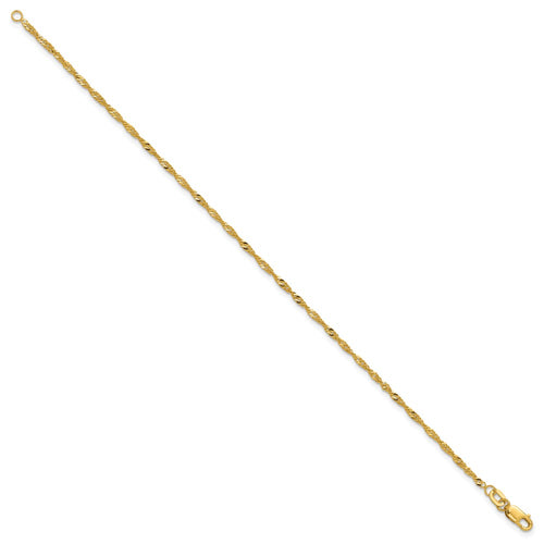 10k 1.7mm Singapore Chain