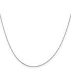 10k White Gold .5mm Box Chain