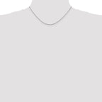10k White Gold 1mm Box Chain