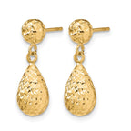 10K D/C Post Dangle Earrings