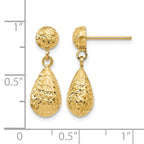 10K D/C Post Dangle Earrings