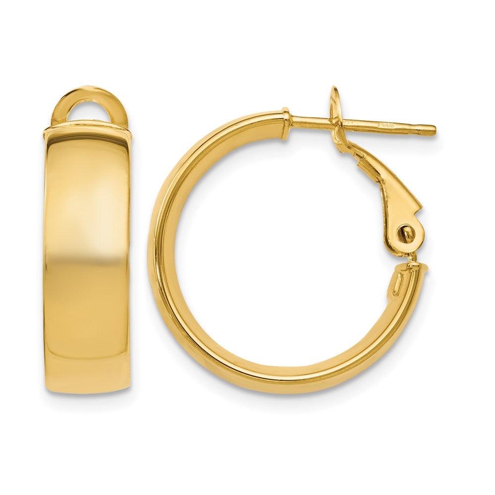 10K 5.8mm Polished Hoop Earrings
