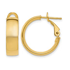10K 5.8mm Polished Hoop Earrings