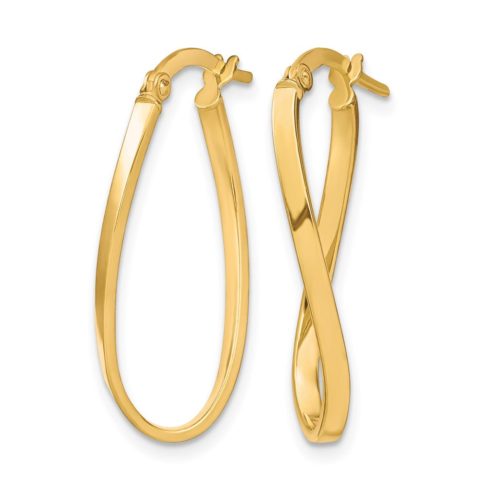 10K Twist Hoop Earrings