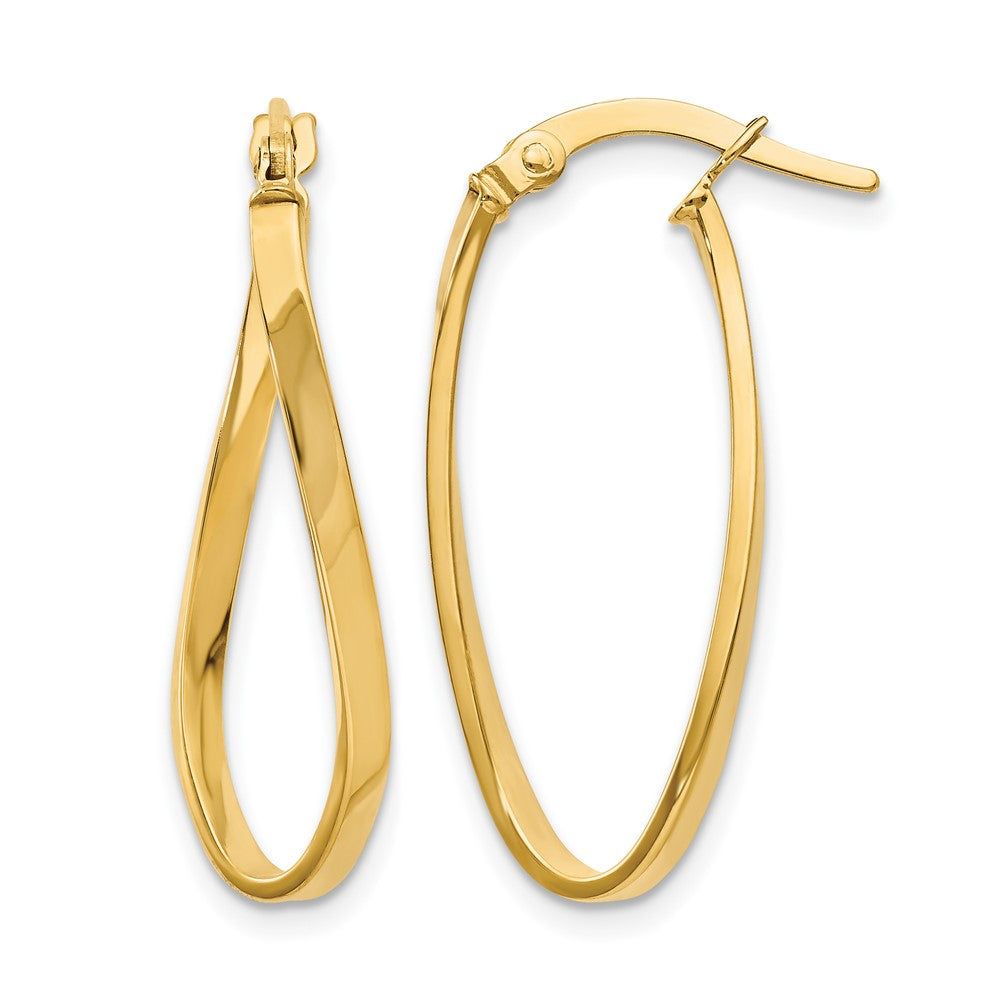 10K Twist Hoop Earrings