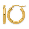 10K Polished Hinged Hoop Earrings