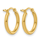 10K Polished Hinged Hoop Earrings