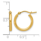 10K Polished Hinged Hoop Earrings