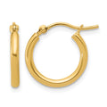 10K Polished Hinged Hoop Earrings