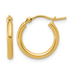 10K Polished Hinged Hoop Earrings